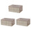 3Pcs Plastic Foldable Storage Case For Car Home Wardrobe S Khaki 2