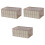 3Pcs Plastic Foldable Storage Case For Car Home Wardrobe S Khaki 3