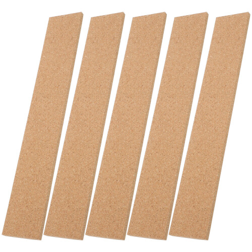 25Pcs Frameless Cork Memo Board Strips Brown Adhesive for Office