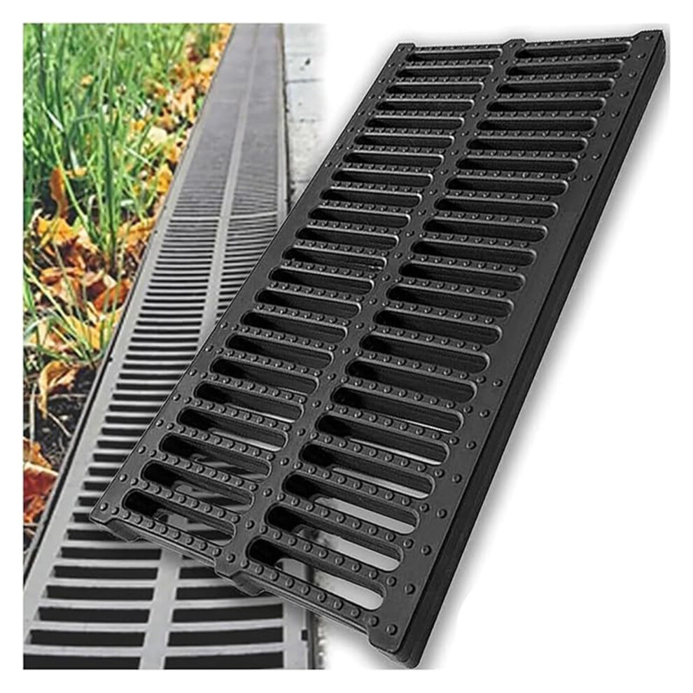 Drainage Grate Cover Anti Slip Easy Install Cut For Garage Parking Driveway 50x10x2 cm 19.7x3.9x0.8 in-image-OPC-PKYR877-NEW