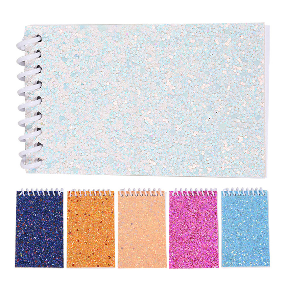 6Pcs Top Bound Spiral Notebook With Blank Pages And Glitter Cover-image-OPC-PKYR879-NEW