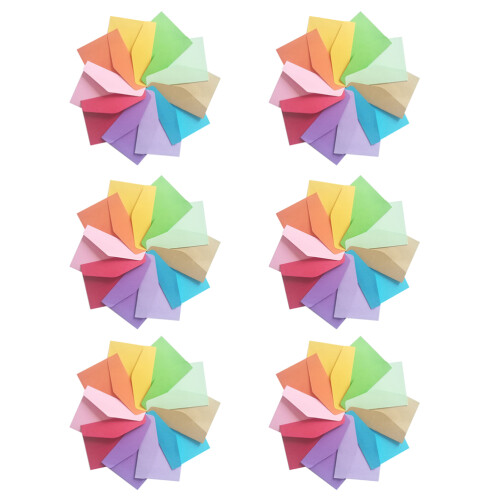 180 Pcs Mini Blank Monochromatic Envelopes Assorted Colors