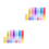12 Pcs 5ml Empty Rainbow Spray Bottle Gradient Glass Perfume Dispenser 6