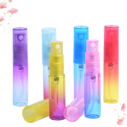 12 Pcs 5ml Empty Rainbow Spray Bottle Gradient Glass Perfume Dispenser 1