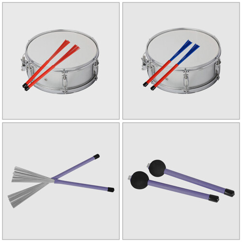 8 Pairs Box Drum Brush Steel Wire Retractable 2