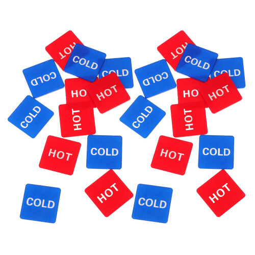 100 Pcs Self Stick Waterproof Hot Cold Water Labels Red Blue 2