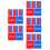 100 Pcs Self Stick Waterproof Hot Cold Water Labels Red Blue 8