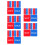 100 Pcs Self Stick Waterproof Hot Cold Water Labels Red Blue 6