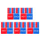 100 Pcs Self Stick Waterproof Hot Cold Water Labels Red Blue 5