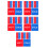 100 Pcs Self Stick Waterproof Hot Cold Water Labels Red Blue 10