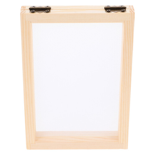6Pcs Wooden Paper Making Frame With Screen Mesh Tool 2