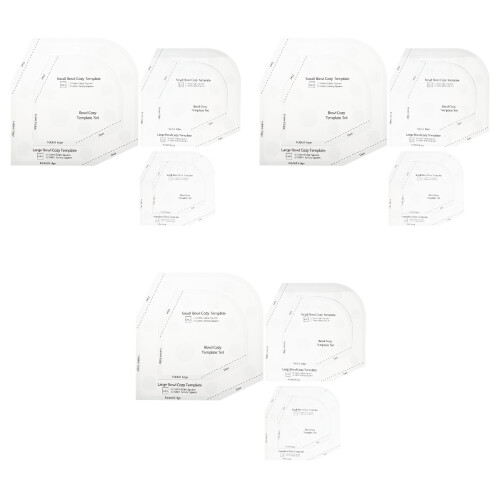 9 Pcs Bowl Cozy Pattern Templates Mat Patchwork Acrylic Rulers Diy 2