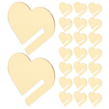 270 Pcs Acrylic Drink Tags Golden Heart Markers For Wine Glass