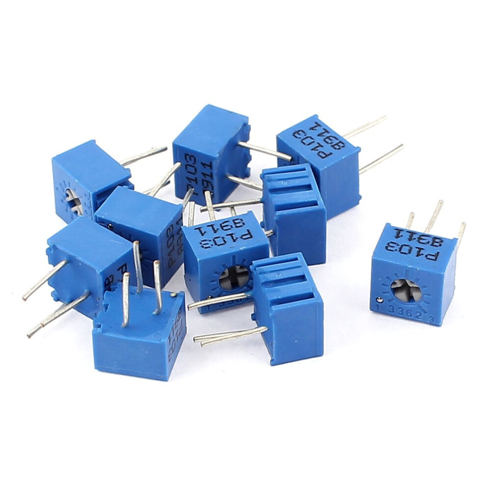 3362P-103 Potentiometer Trimmer 10K Ohm Adjustable 10 Pcs Replacement Variable Resistor 9354506166502