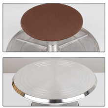 2Pcs 12 Inch Aluminum Alloy Rotating Cake Turntable Anti-Slip Platform