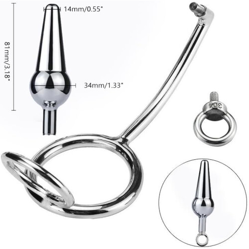 Metal Anal Plug With Ring Butt Plug Training Kit Anal Training Set For Beginners 40Mm 2