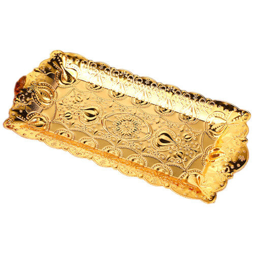 4Pcs Fruit Serving Tray Decorative Metal Rectangle Storage Tray 1