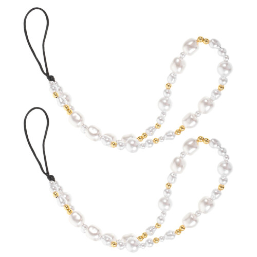 4 Pcs Beaded Phone Charms Chain Strap For Women Cases 1