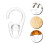 100 Pcs Clear Curtain Track Hooks Transparent Ceiling Connector 11