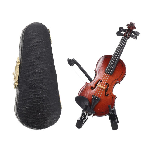 3 Sets Small Wood Violin Model Realistic Studio Photo Prop