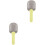 2Pcs Multifunctional Small Plastic Pet Food Spoon Mini Spatula Scoop 5