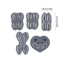 10 Pcs Silicone 3D Bowknot Nail Art Molds For Manicure Tools