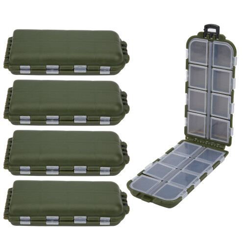 5Pcs 16 Grids Kunststoff Angeln Lagerung Box