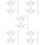 50 Pcs Clear Acrylic Corner Brackets With Screws 10