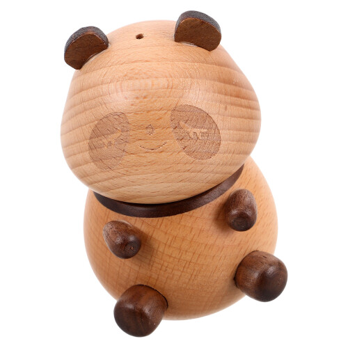 2Pcs Panda Shaped Wooden Toothpick Holder For Kitchen Restaurant Use 2
