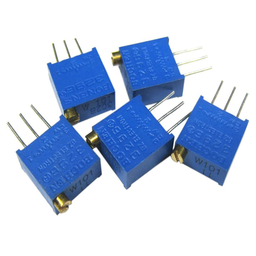 Variable Potentiometer 3296W Multiturn Trimmer 20K Ohm Cermet Potentiometer For Pcb, 50 Pieces 9393856207923