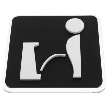 4Pcs Self Adhesive Acrylic Toilet Sign For Hotel Office Restaurant