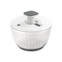 Salad Spinner 6L Manual Lettuce Spinner 26cm White With Pump Fruit Dryer Kitchen Washer