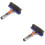 2Pièces Tête Acier Aluminium Pour Murs Argent 8