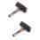 2Pièces Tête Acier Aluminium Pour Murs Argent 9