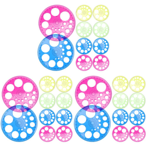 30 Pcs Plastic Protractor Circle Measuring Tool For Students 1