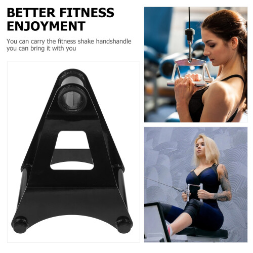 1Pc Practical Fitness Handle Bar Back Tension Training Accessory Black 1