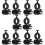 10 Pcs Hard Hat Flashlight Holder Mount Clip Portable Fixing 10