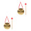 2Pcs Chinese Traditional Gong With Hammer Mallet And Hanging String 10