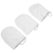 6 Pcs Facial Cleaning Gloves Makeup Removal Puff Thickened White