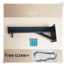 Heavy Punch Bag Wall Bracket, Boxing Wall Mount, Metal Load-Bearing Frame, 3 Styles 18 Sizes, Black-A-60CM