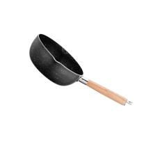 Thickened Medical Stone Milk Pan Nonstick Multi-Use Cooking Pot With Wooden Handle For Heating Milk And Omelettes