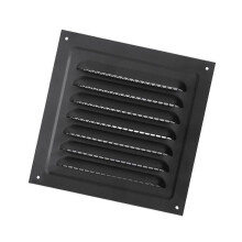(15cmx15cm, Black) Metal Vent Cover Intensive Grid Air Vent Louver for Ceiling Kitchen Sidewall 15cmx15cm White