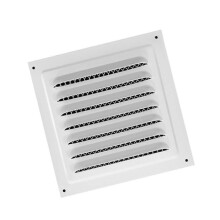 (20cmx20cm, White) Metal Vent Cover Intensive Grid Air Vent Louver for Ceiling Kitchen Sidewall 15cmx15cm White