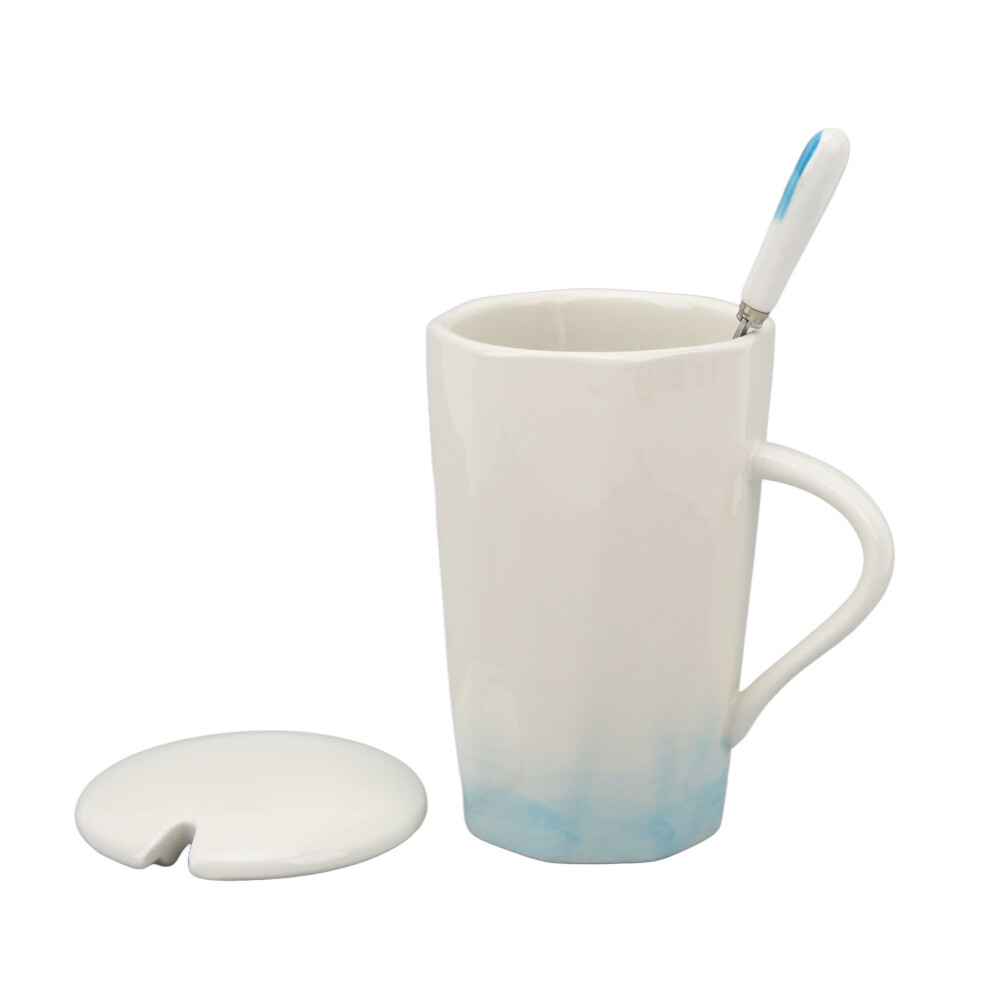 400ml Ink Style Ceramic Coffee Mug with Spoon Lid â Cyan-image-OPC-PKYRKXB-NEW