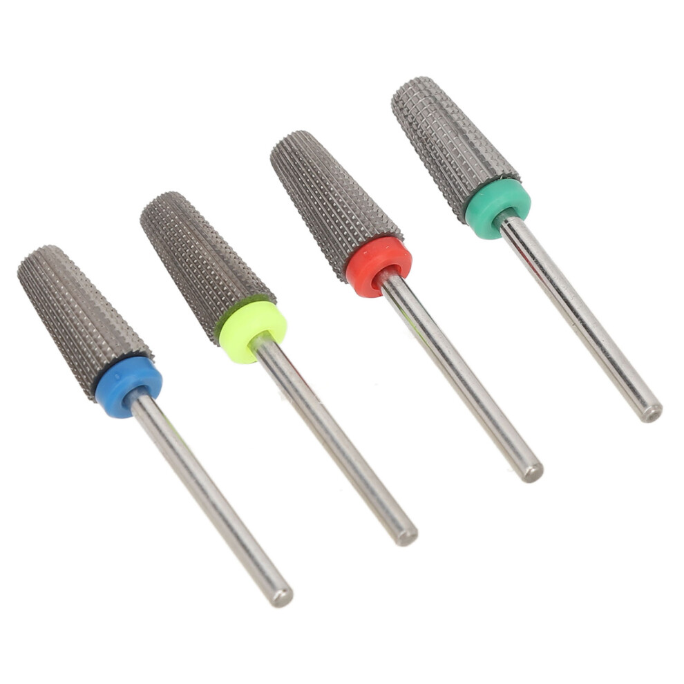 4pcs Tungsten Steel Nail Drill Bits Set for Acrylic Removal and Polishing