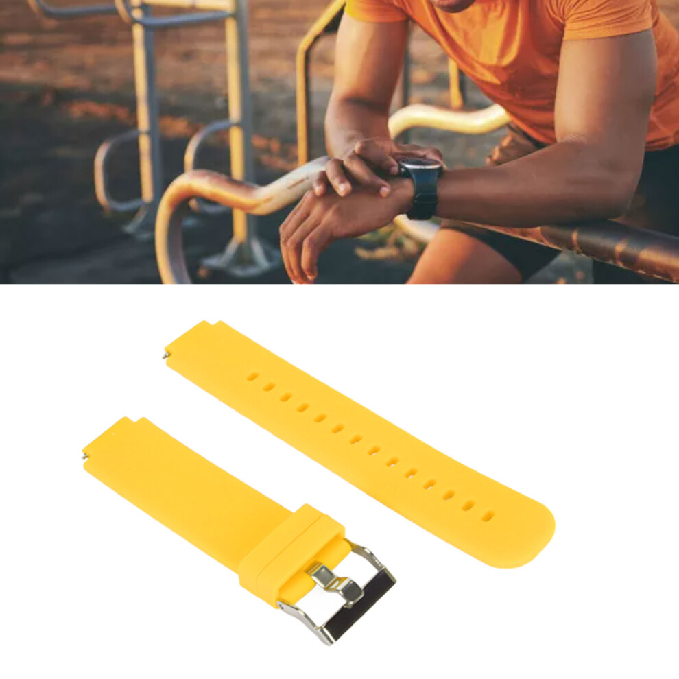 Soft Silicone Watch Strap for Watch 2 A1807 Verge 2, Yellow, Adjustable-image-OPC-PKYRMR5-NEW