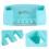 Blue Plastic Toothbrush Holder Storage Box Organizer, 22x7x8.5cm 6