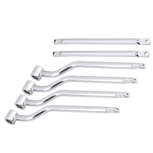 Heavy-Duty Saddlebag Support Kit for Motorcycles - Silver Finish