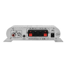 Mini 20W 2 Channel HiFi Stereo Car Amplifier Aluminum Alloy 15.4x9.5x3.9cm Silver
