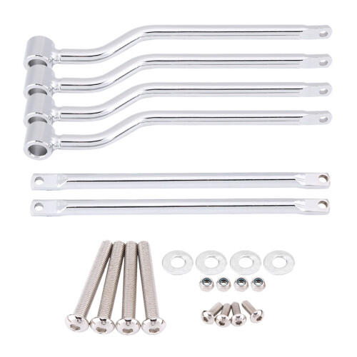 Heavy-Duty Saddlebag Support Kit for Motorcycles - Silver Finish 1